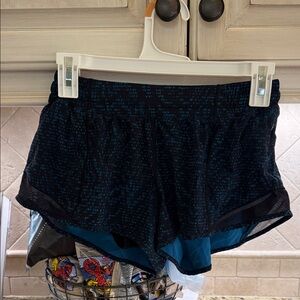lululemon athletica Black Shorts with Teal Liner